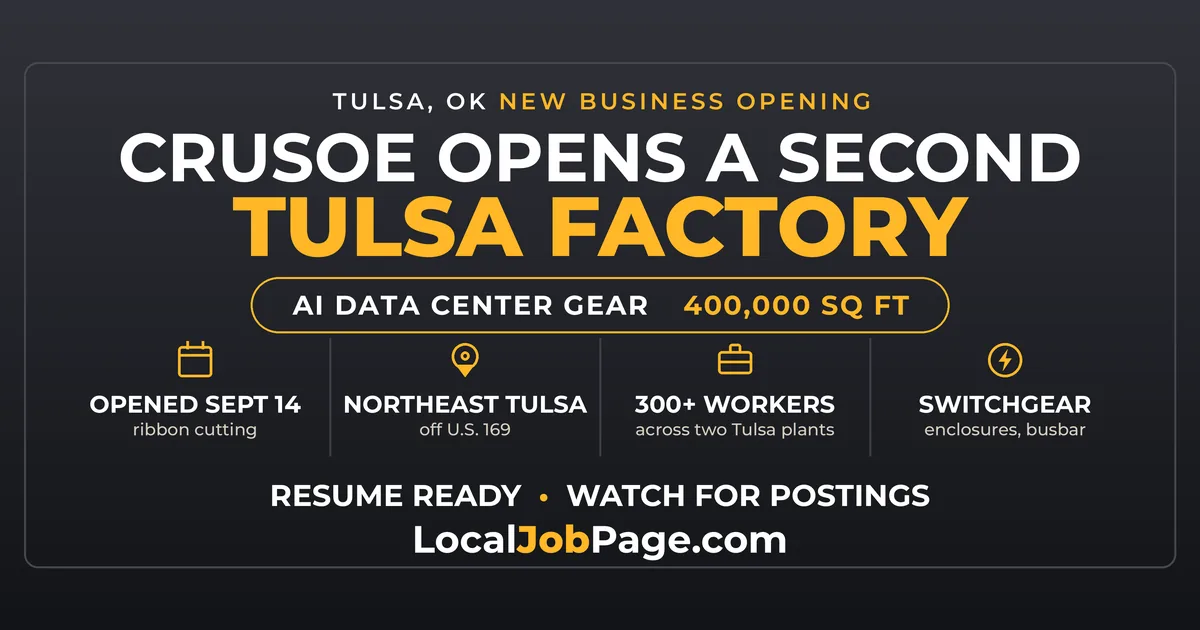 Crusoe Opens a Second Tulsa Factory for AI Data Center Gear
